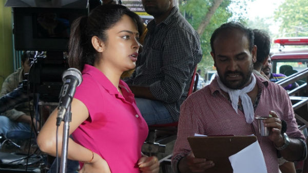 Actress Nandita swetha injured while shooting Actress Nandita swetha injured while shooting