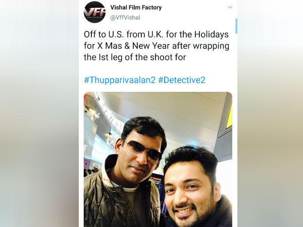 Thuppaarivaalan 2 shooting over Thuppaarivaalan 2 shooting over