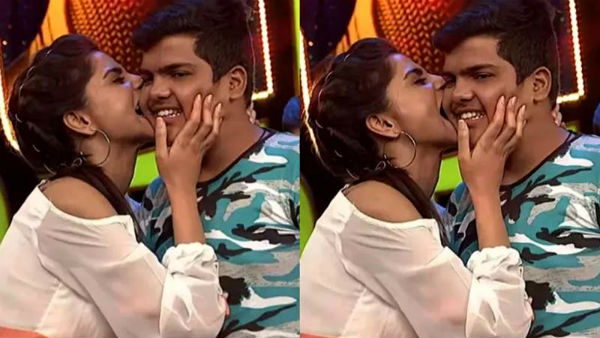 Anchor Varshini kisses Audience in TV show Anchor Varshini kisses Audience in TV show
