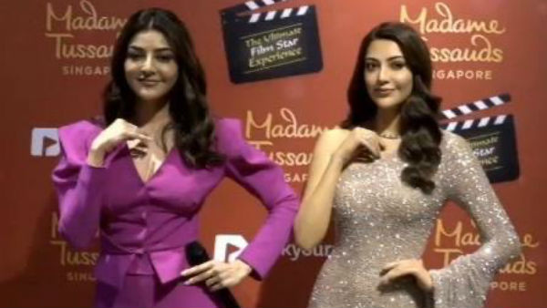 Kajal Aggarwal wax statue unveiled now! Kajal Aggarwal wax statue unveiled now!