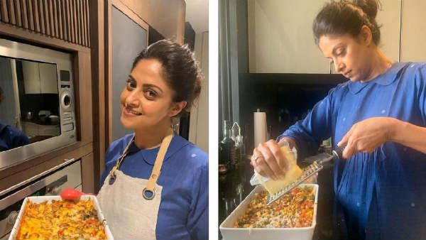 Actress Nadhiya uploades a photo of herself cooking Actress Nadhiya uploades a photo of herself cooking
