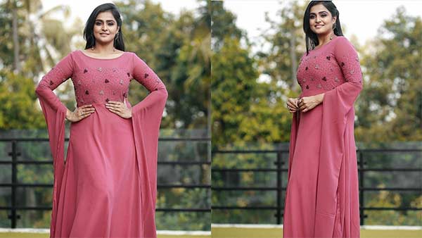 Actress Ramya Nambeesan looking beautiful in pink dress Actress Ramya Nambeesan looking beautiful in pink dress