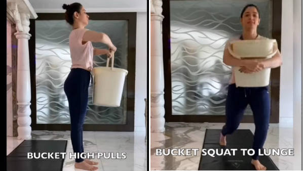 Actress Tamanna has released Workout video Actress Tamanna has released Workout video
