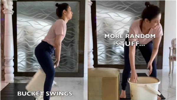Actress Tamanna has released Workout video Actress Tamanna has released Workout video