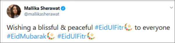 மல்லிகா ஷெராவத் வாழ்த்து