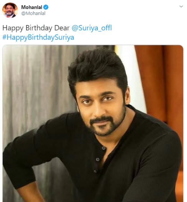 மோகன் லால் வாழ்த்து