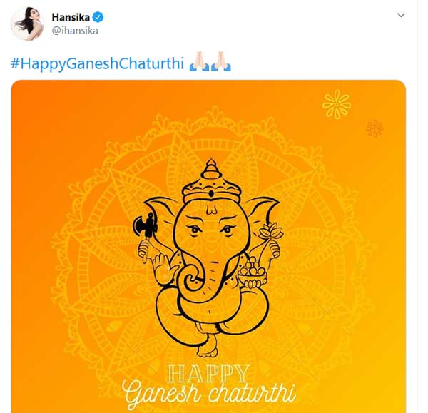 ஹன்சிகா வாழ்த்து