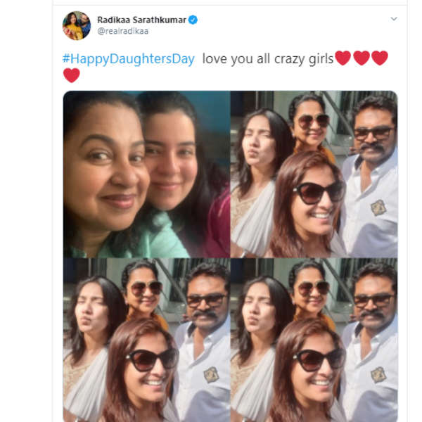 மகள்கள் மற்றும் கணவருடன்