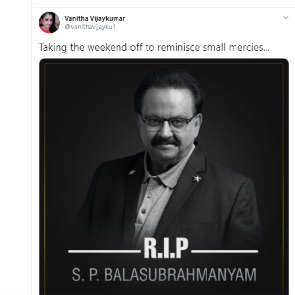 எஸ்.பி.பிக்கு இரங்கல்