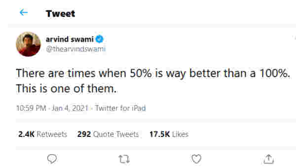 நடிகர் அரவிந்த் சாமி