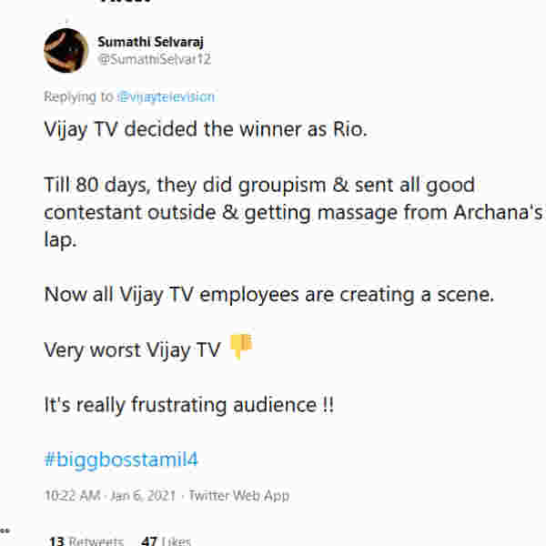 விஜய் டிவி முடிவு