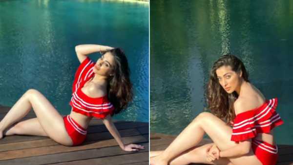 Again Raai Laxmi posted her two piece hot photos in social media goes viral Again Raai Laxmi posted her two piece hot photos in social media goes viral