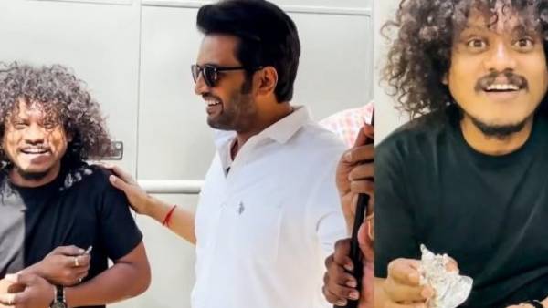 Santhanams surprise gift to Cooku with Comali fame Pugazh Santhanams surprise gift to Cooku with Comali fame Pugazh