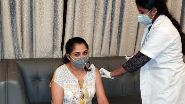 Corona Virus: Ramya Krishnan gets vaccinated! Corona Virus: Ramya Krishnan gets vaccinated!