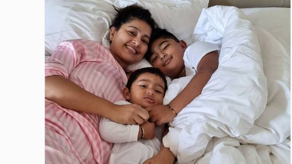 Snehas strong message to haters posting adorable photo with son and daughter Snehas strong message to haters posting adorable photo with son and daughter