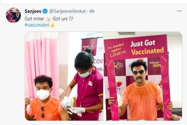 தடுப்பூசி போட்டுக்கொண்டார்