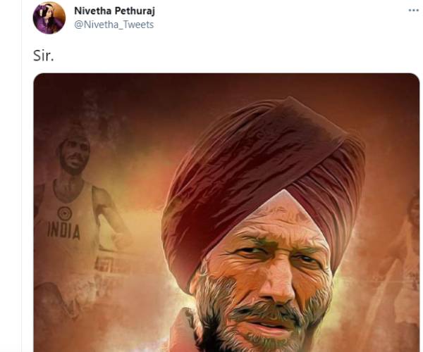 நிவேதா பெத்துராஜ் இரங்கல்