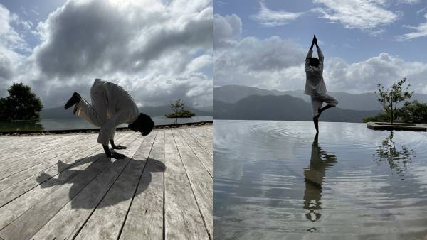 Actor Soori Yoga pose goes viral Actor Soori Yoga pose goes viral