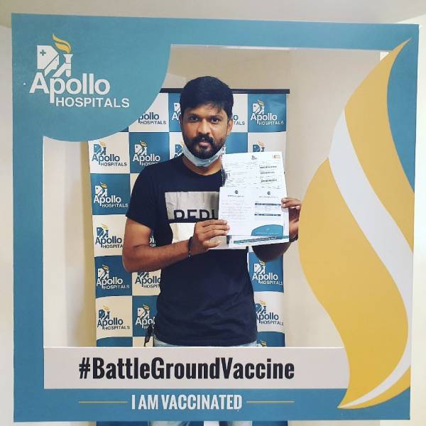 Actor Soundararaja vaccinated for Covid 19 Actor Soundararaja vaccinated for Covid 19