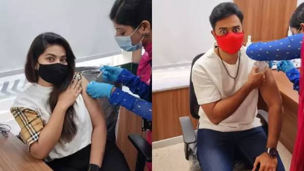 கொரோனா தடுப்பூசி செலுத்திக் கொண்ட சினேகா, பிரசன்னா! | Actor prasanna and sneha gets vaccinated