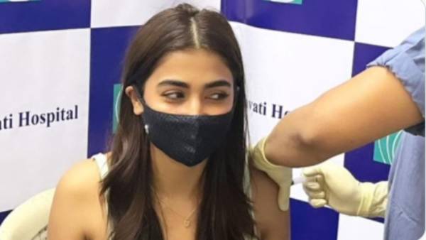 actress pooja hegde takes first dose of covid 19 vaccine actress pooja hegde takes first dose of covid 19 vaccine