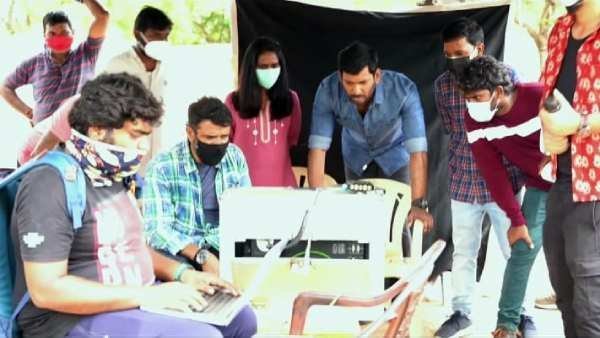 படப்பிடிப்பில் விஷால்