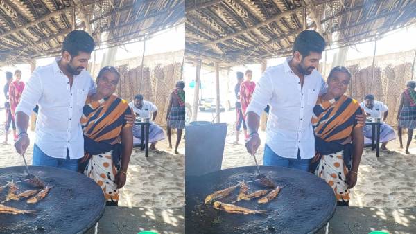 Arun Vijay shares photo with roadside stall owner goes viral Arun Vijay shares photo with roadside stall owner goes viral