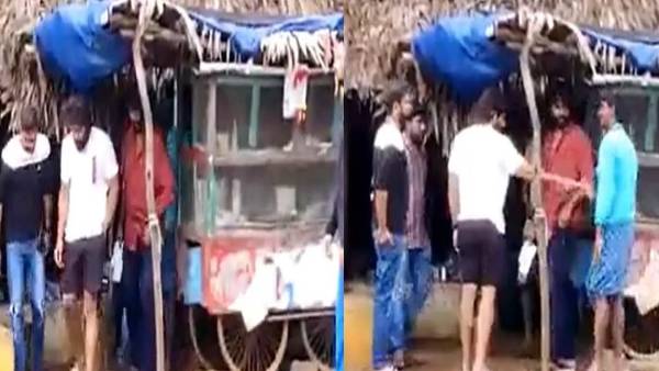 சாலையோர கடையில் காலை உணவு