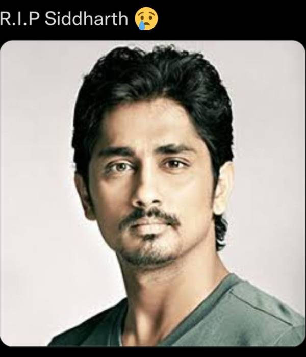 சித்தார்த்துக்கு கண்ணீர் அஞ்சலி