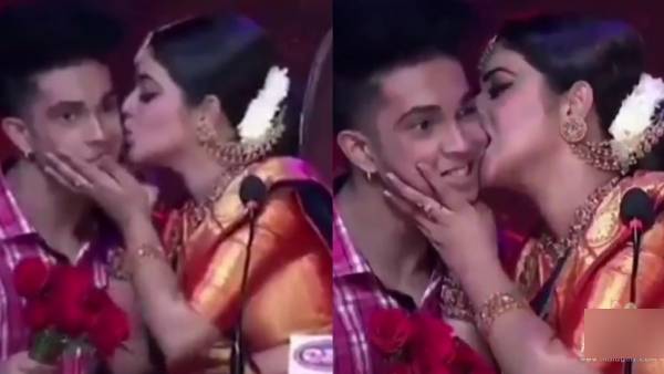 Poorna kisses contestants video goes viral Poorna kisses contestants video goes viral