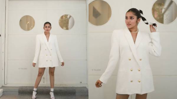 பேண்ட் போடாமல் வெறும் பிளேசருடன்... வயதுக்கு மீறிய போட்டோ ஷூட் நடத்திய குட்டி நயன்!