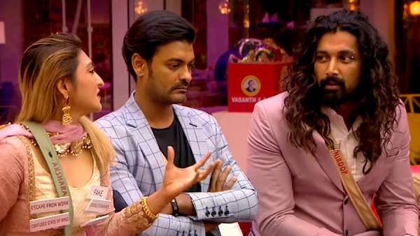 கமல் முன் சண்டை போடும் நிரூப் – அக்ஷரா... அப்படி என்ன பிரச்சனை இவங்களுக்கு ? 