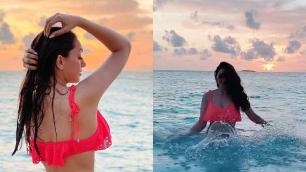  பிகினியில் தரிசனம் கொடுத்த ஹன்சிகா... குஷியில் ரசிகர்கள்\