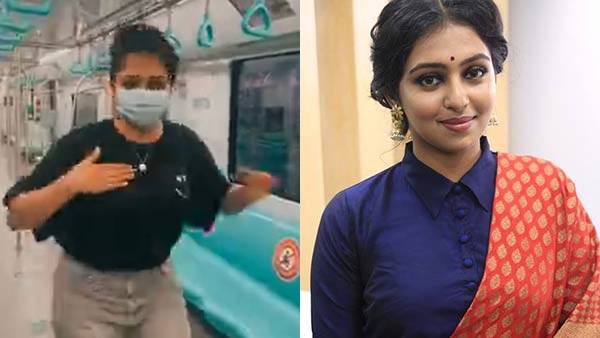 எதுக்கோ ட்ரை பண்றாரு போல லக்‌ஷ்மி மேனன்.. வைரலாகும் மெட்ரோ ரயில் குத்தாட்ட வீடியோ!