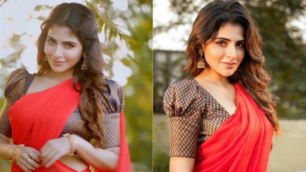 பாவாடை தாவணியில் கரும்பு போல தித்திக்கும் ஐஸ்வர்யா மேனன்!