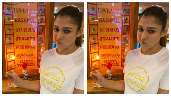 அங்க எரியுற பல்புல என்ன எழுதியிருக்குன்னு பார்த்தீங்களா.. வாயை கோணலாக வைத்து போஸ் கொடுத்த நயன்தாரா!