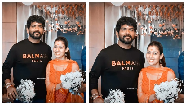 வாவ்.. சிரித்த முகத்துடன் வந்த நயன் - விக்னேஷ் சிவன்.. அவ்வளவு க்யூட்.. டிராண்டாகும் புகைப்படம் !