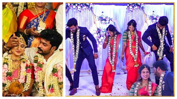 கல்யாண மேடையில் கண்கலங்கிய செய்திவாசிப்பாளர் கண்மணி.. சீரியல் நடிகர் நவின் செம ஹேப்பி!