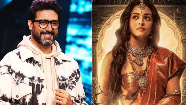 நந்தினியாக ஐஸ்வர்யா ராய் போஸ்டரை பார்த்துட்டு அபிஷேக் என்ன பண்ணிருக்கார் பாருங்க 