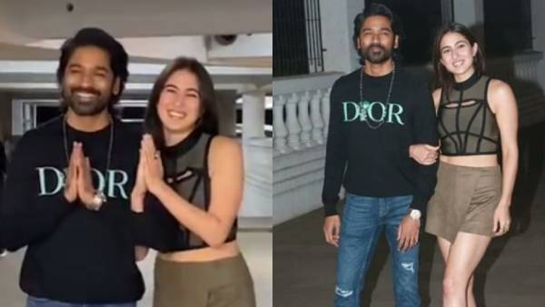  பார்ட்டியில் கைகோர்த்தபடி போஸ்.. அனைவரையும் கவர்ந்த தனுஷ் -சாரா அலிகான் ஜோடி! 