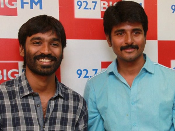 நண்பர்களான தனுஷ், சிவகார்த்திகேயன்