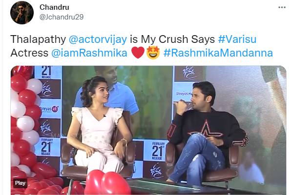 விஜய்தான் என்னுடைய க்ரஷ்