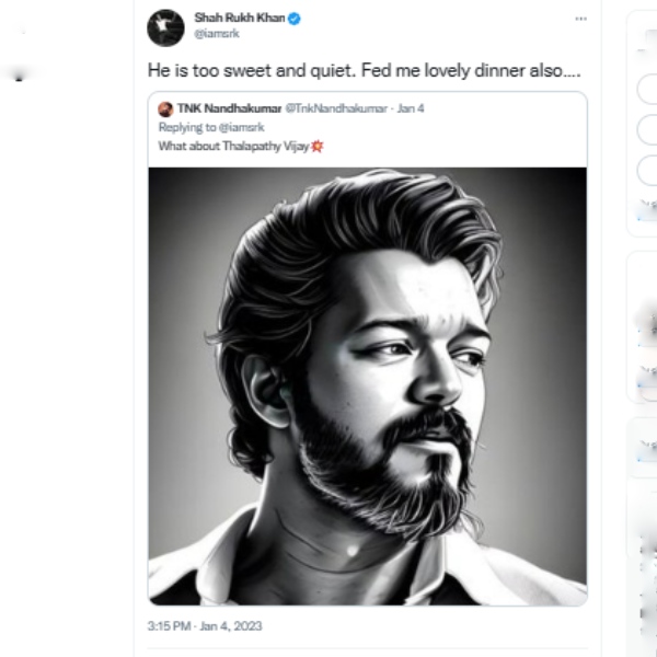 விஜய் குறித்து பேசிய ஷாருக்கான்